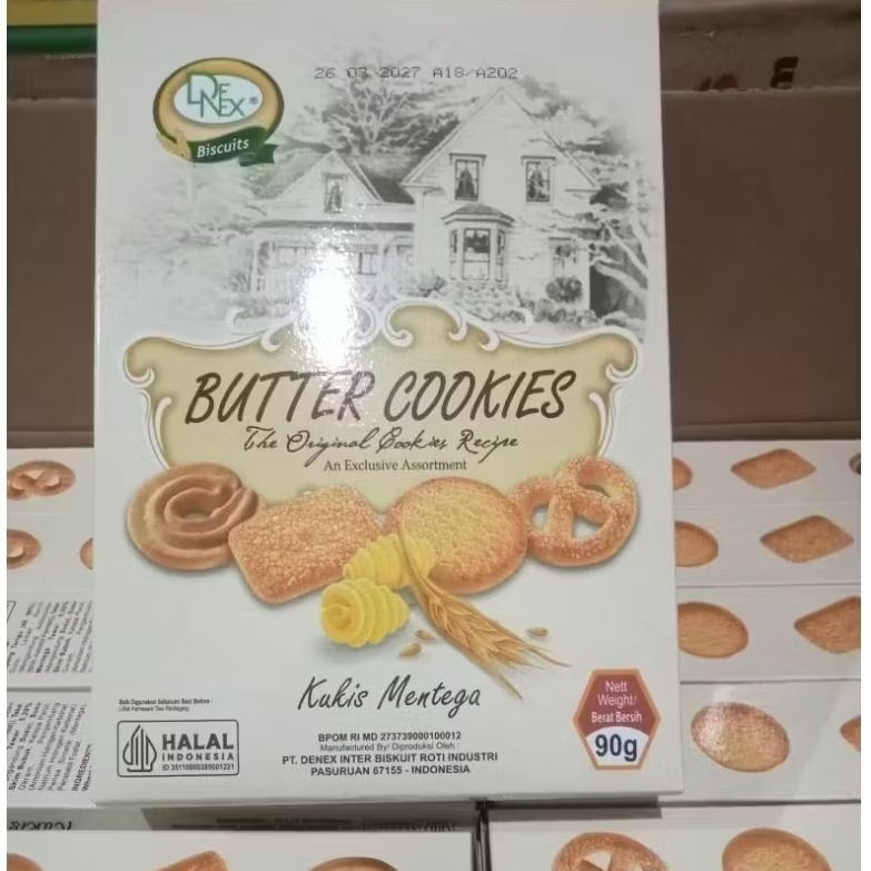 Denex Butter Cookies 90gram Original Rasa Terjamin