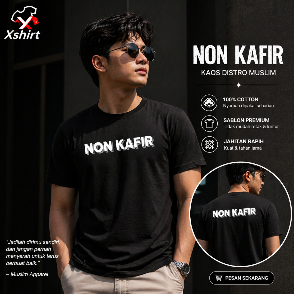 Kaos MLI Non Kafir / Baju MLI / Tshirt Non Kafir Majelis Lucu Indonesia