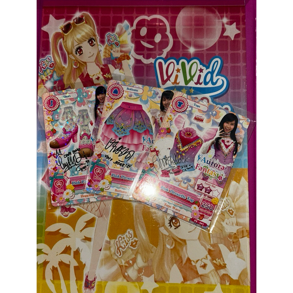 (Exclusive Collaboration Card) Kartu Aikatsu Official x Jkt48 Aurora Fantasy Pink Pirouette Set