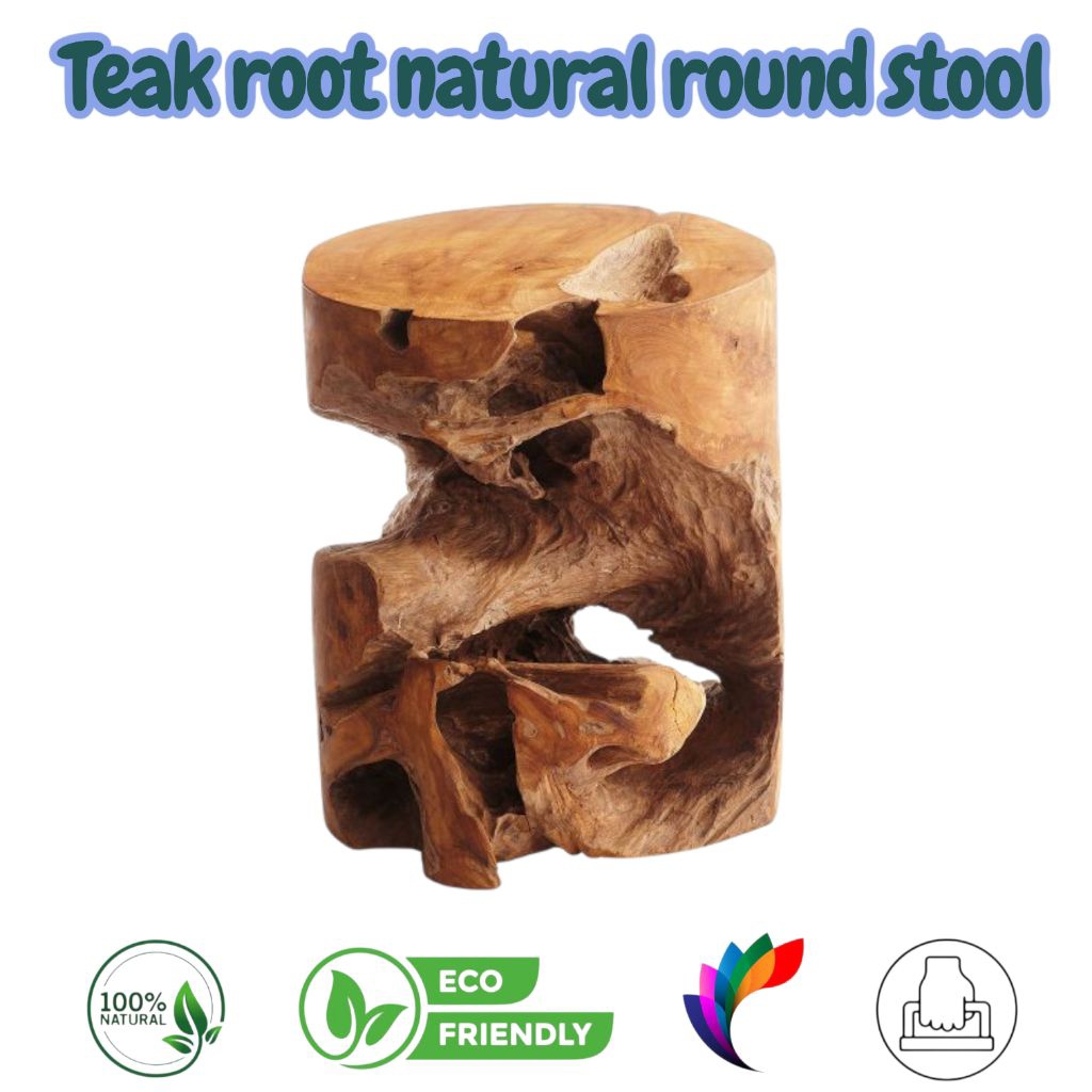kursi antik/stool unik/bangku antik/kursi akar kayu jati Bojonegoro