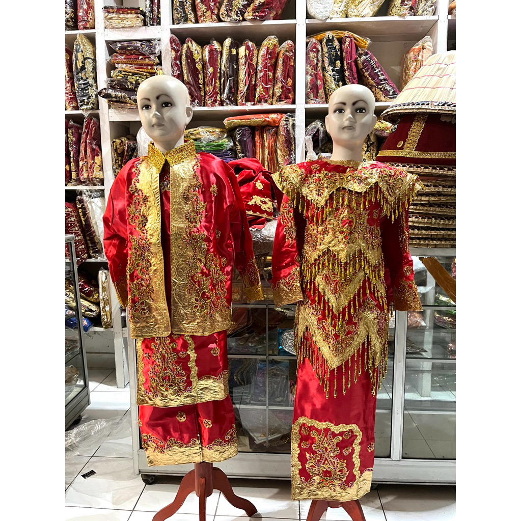 Baju penganten anak minang/baju anak adat padang/baju anak pengantin sepasang