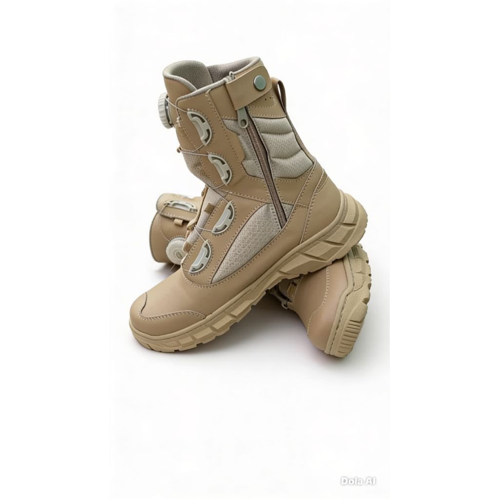 Sepatu PDL tali putar cream