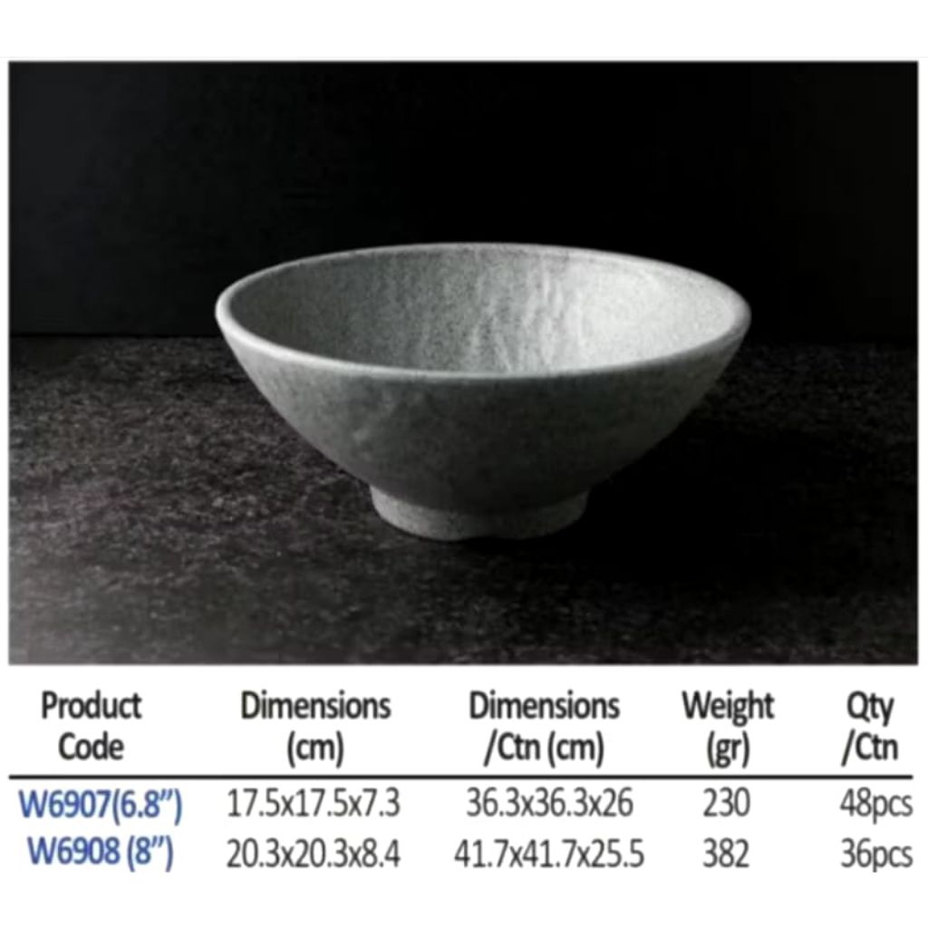 Mangkok Ramen Melamin 7inch W6907A/W6908A
