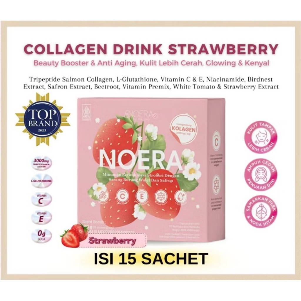 Noera collagen drink strawberry