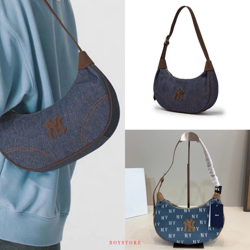 MLB Shoulder Bag Classic Monogram Vintage Denim