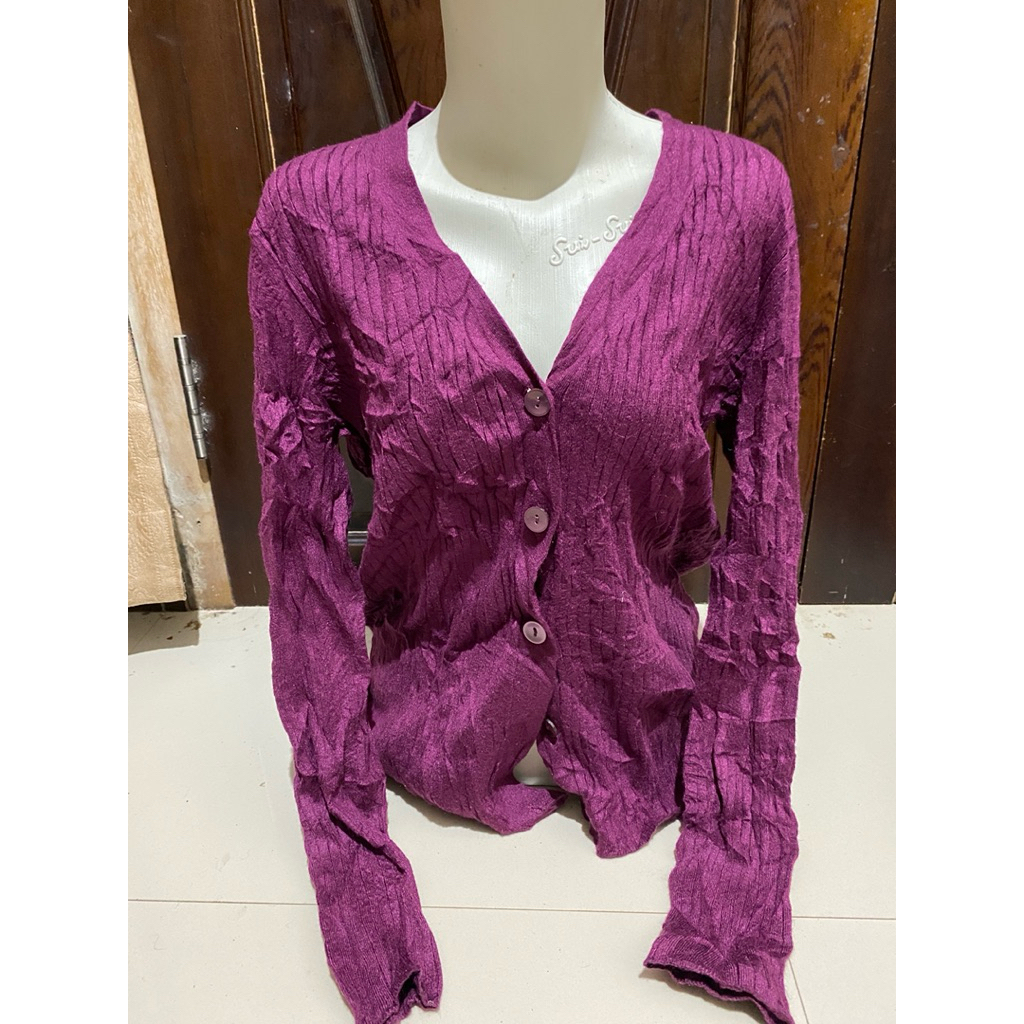 Cardigan rajut pink // knitwear merah muda // long outer fanta premium y2K wanita korea 03