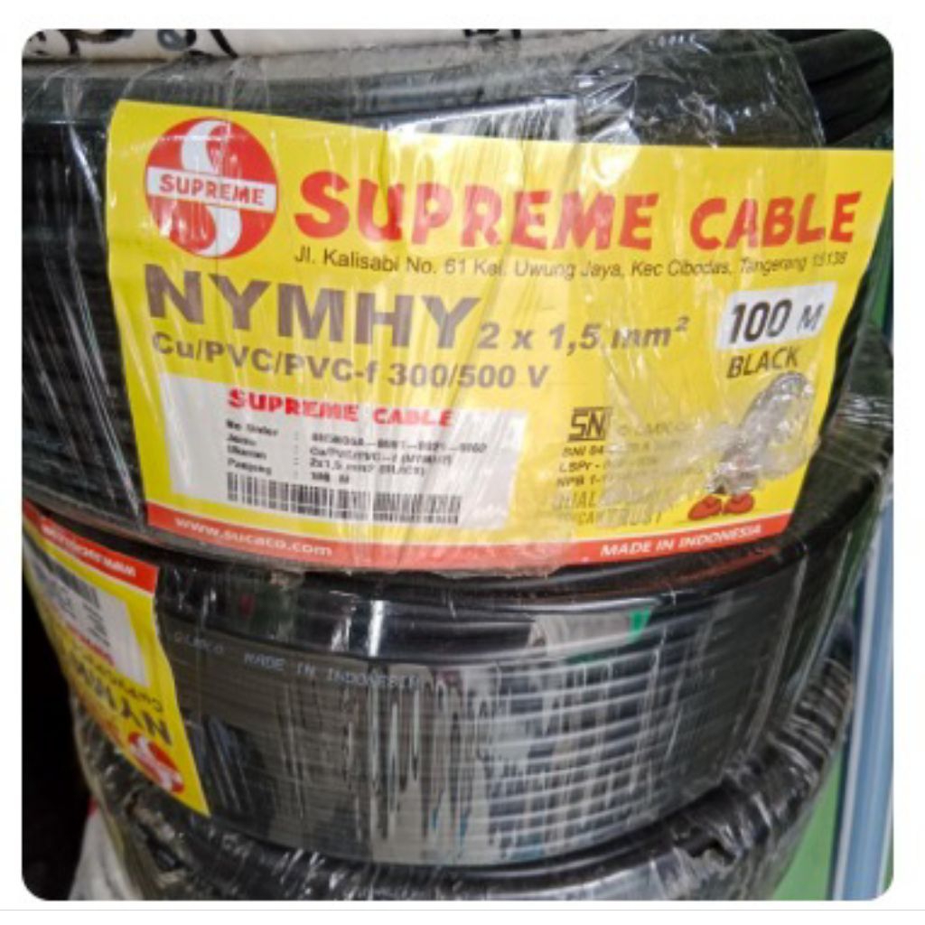 NYYHY 2x1, 5 MM SUPREME / KABEL SERABUT 2x1, 5 NYYHY 2x1, 5 per meter
