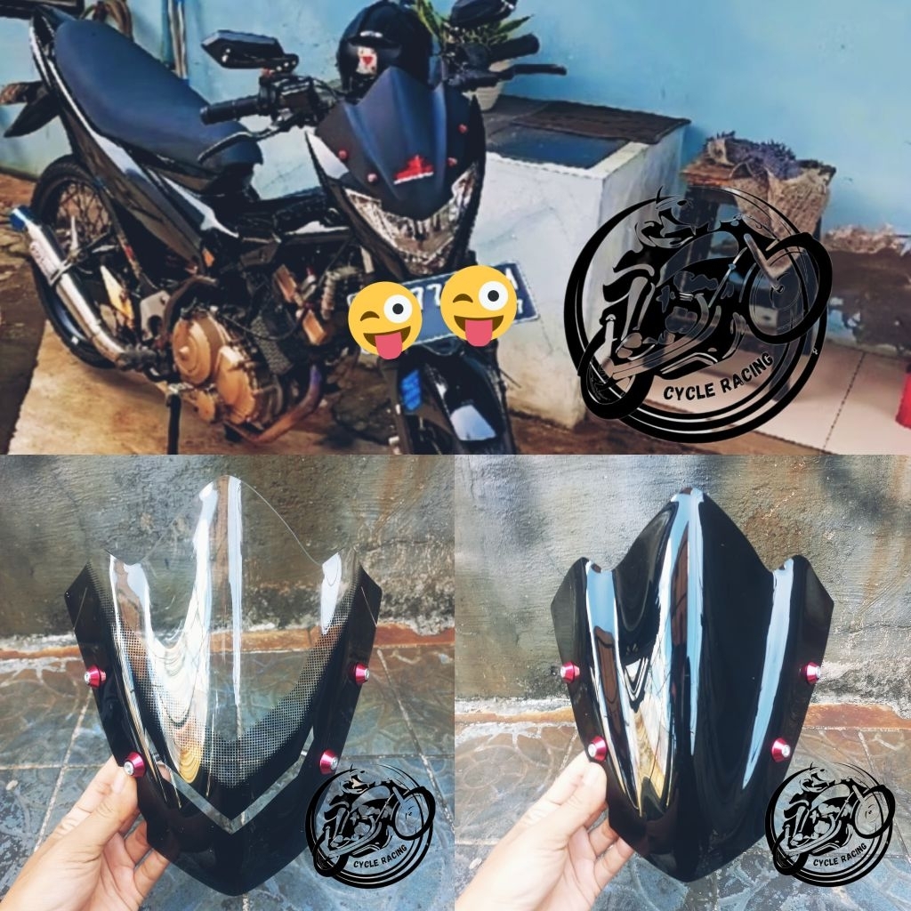 VISOR SATRIA FU 150 FACELIFT VISOR SATRIA FU FACELIFT TAHUN 2013 2014 2015 2016 PLUS BAUT VARIASI