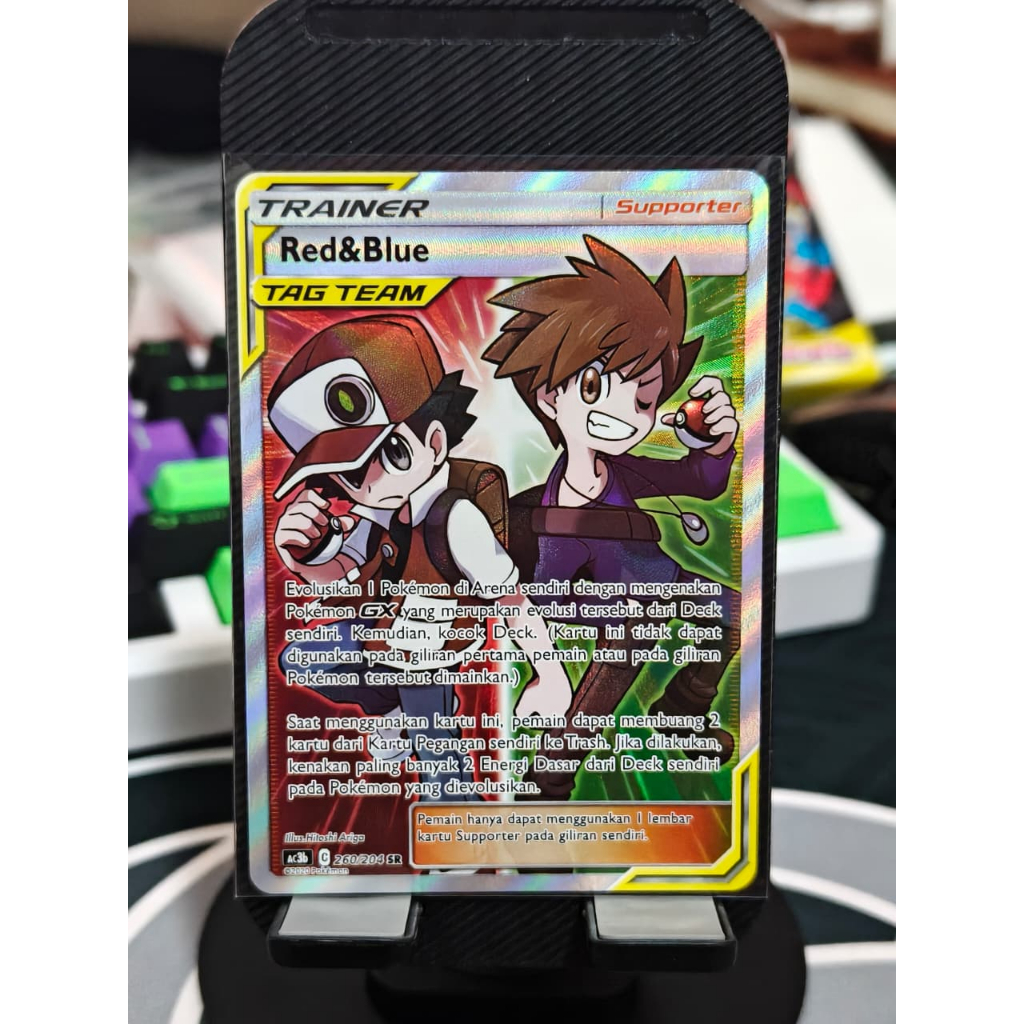 Kartu Pokemon Red & Blue Tag Team Rare