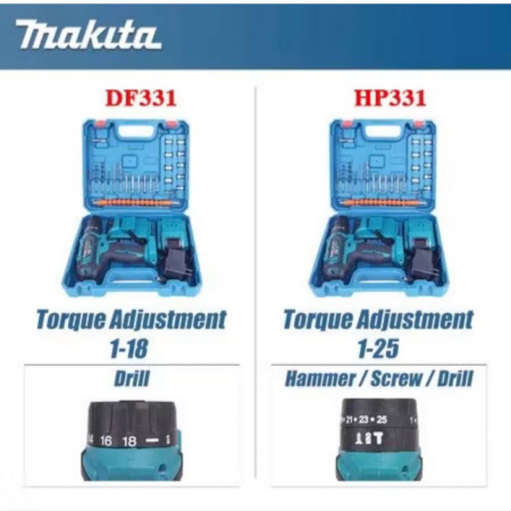 ( BISA COD ) - AUL STORE - MAKITA Bor Impact Elektrik Makita 96V Tanpa Kabel dengan Mata Bor dan 2 B