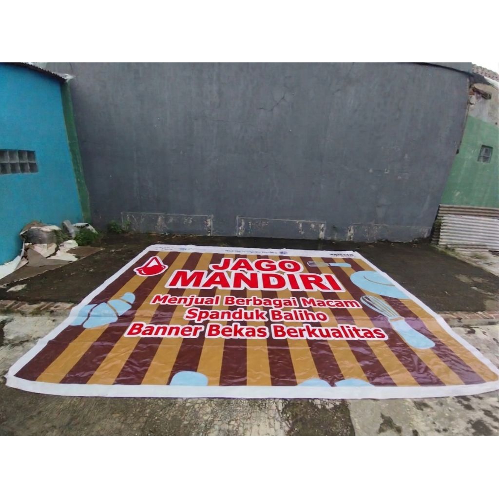 Spanduk/Baliho/Banner BEKAS 2M x 3M Berkualitas Termurah Tebal Shopee