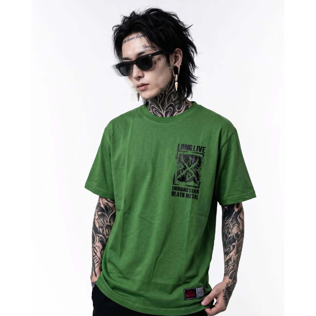 ORIGINAL TSHIRT IDDM - Long LIve IDDM Green