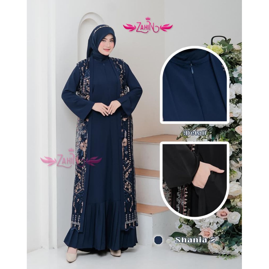 NEW  GAMIS SHANIA SET OUTHER BRUKAT SUPER PREMIUM DAN ELEGANT ORI BY ZAHIN