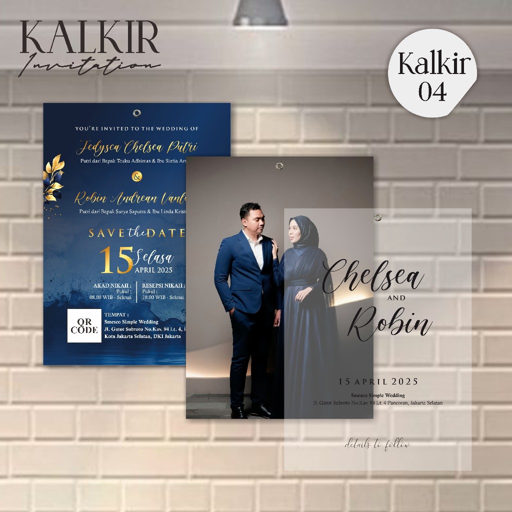 Undangan Pernikahan Mewah Kalkir Invitation - Undangan Pernikahan Custom Premium