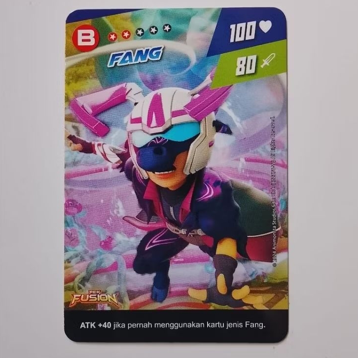 Original Boboiboy Monsta Galaxy Card FANG Pek Fusion TGC (Trade Game Card) Monsta Play