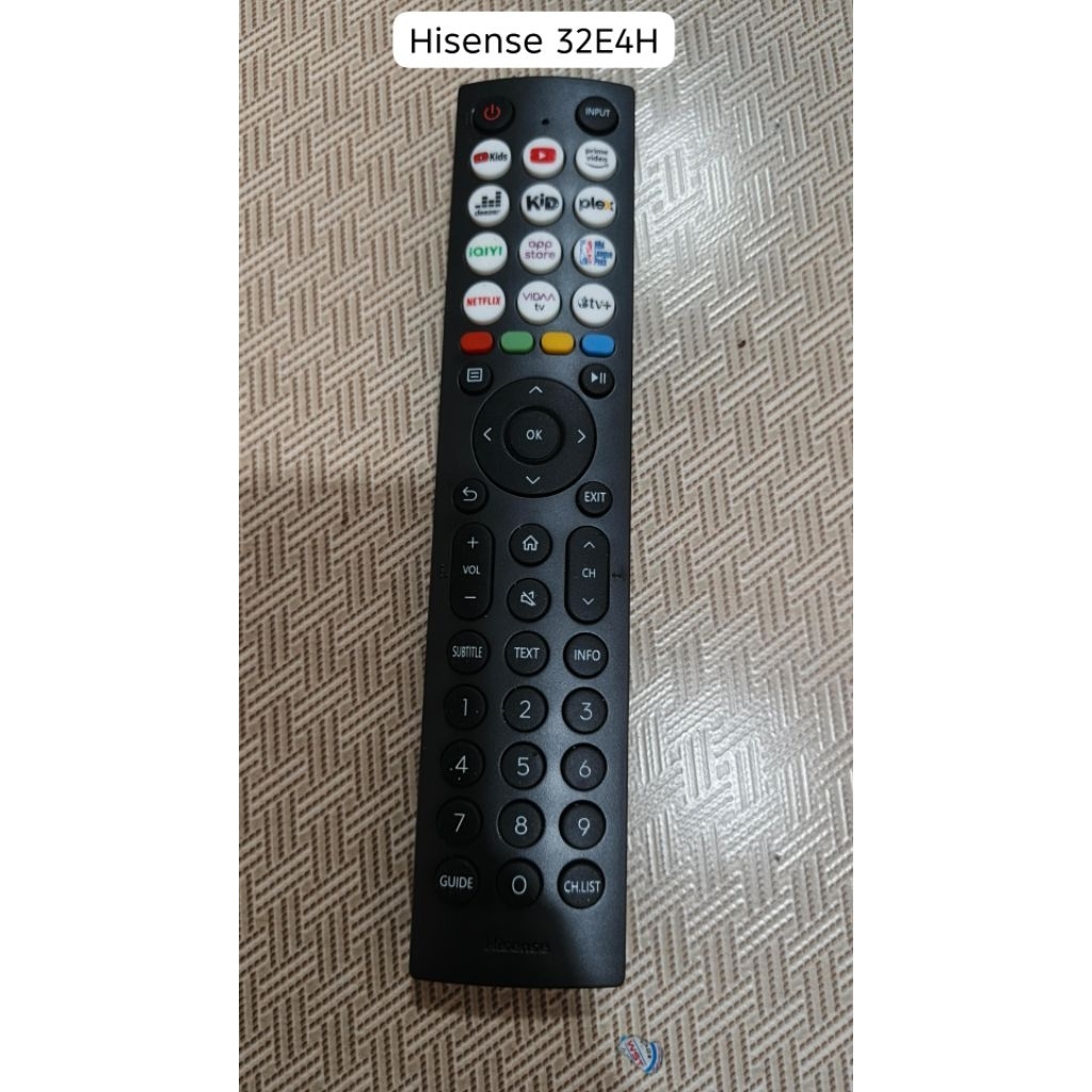 ORIGINAL NEW REMOTE TV HISENSE VIDAA OS - KOMPATIBLE E4 E6 SERIES