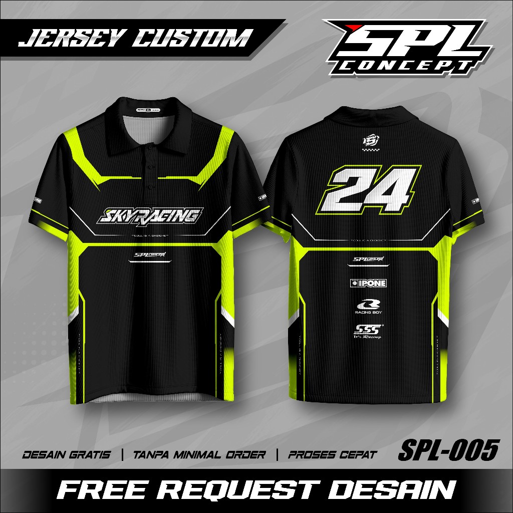 JERSEY RACING Jersey Racing Custom Full Printing Jersey Balap Kaos Baju Balap Bisa Ubah Nama Nomor