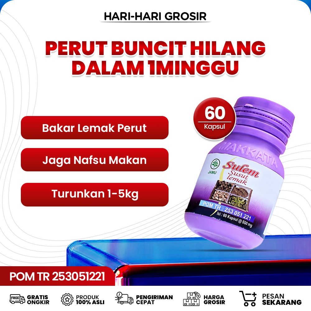 SULEM SUSUT LEMAK Obat Diet Herbal Pelangsing Perut Buncit Pria Dan Wanita Bpom Ampuh