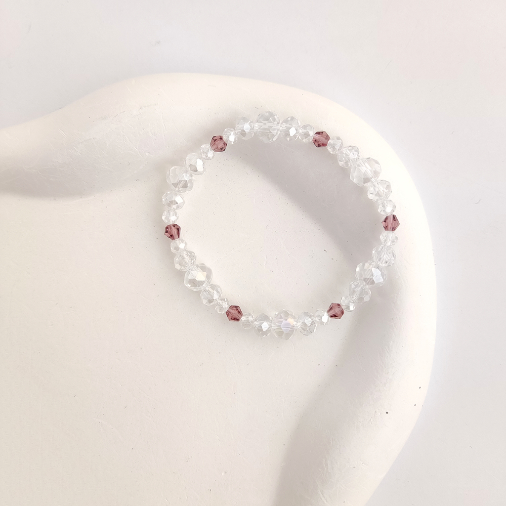 Crystal Bracellet Clear Elastis Gelang Kristal Sintetis Tali Karet melar