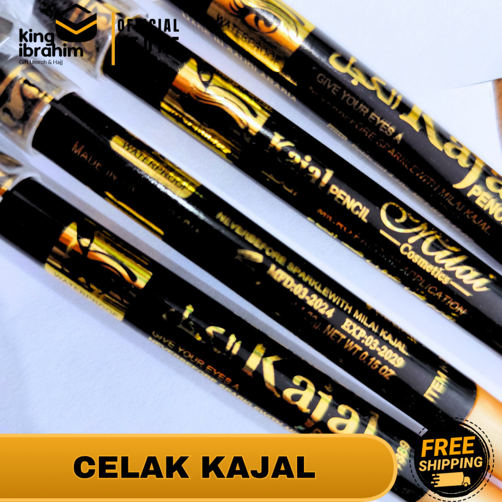 Celak Kajal Original | Eyeliner Arab Tradisional | Tahan Lama & Hitam Pekat