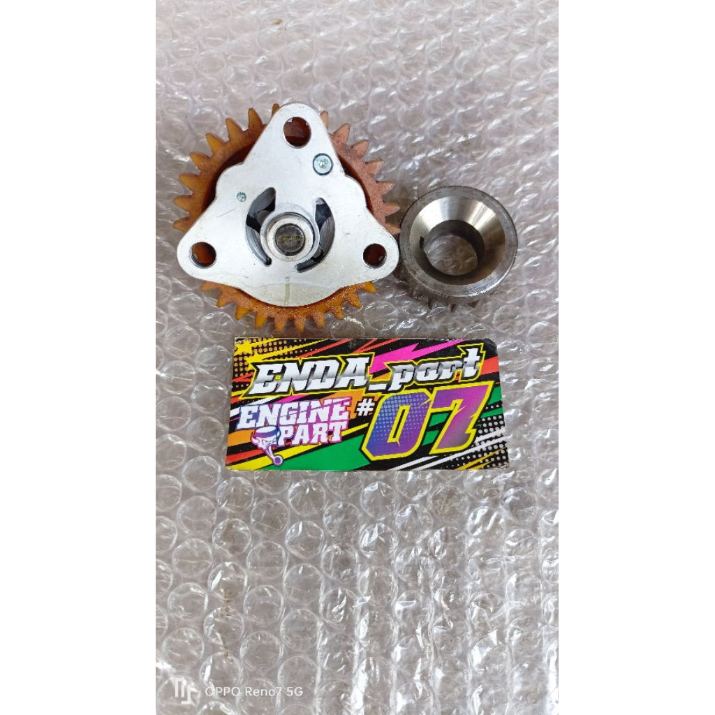 Gear pompa oli/Gigi pompa oli 1set suzuki satria fu 25G (Original Copotan)