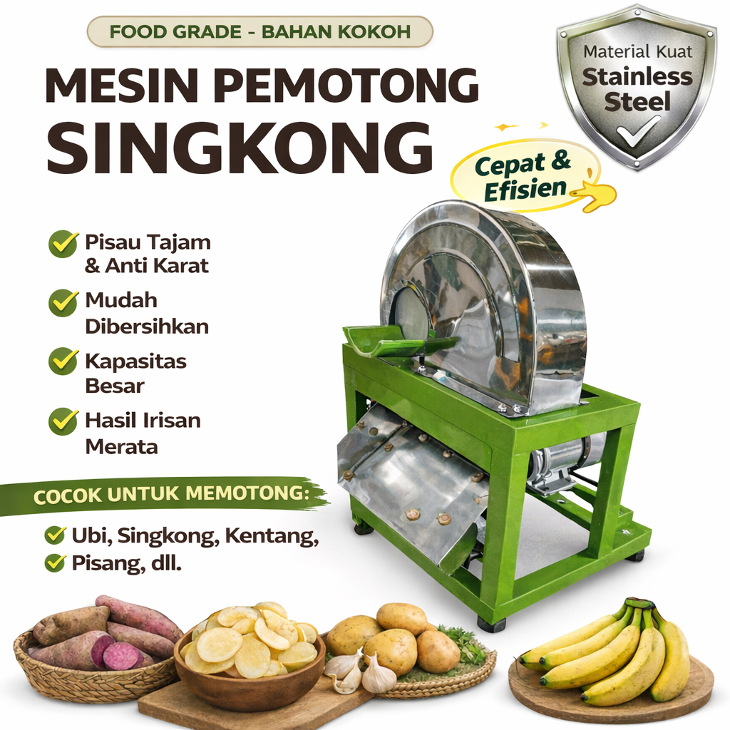 Keripik Alat Pemotong Keripik Tempe Mesin Rajang Singkong Pisau Keripik Kentang
