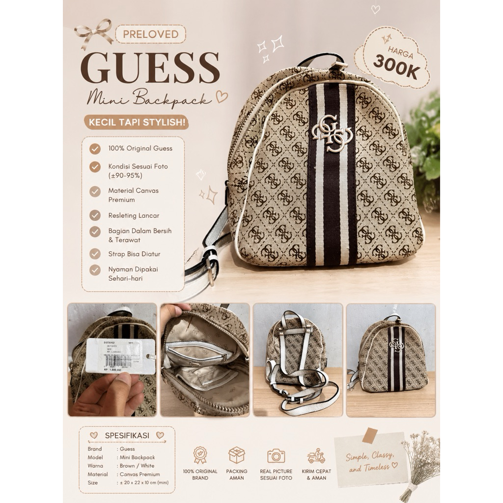 ORIGINAL GUESS BACKPACK