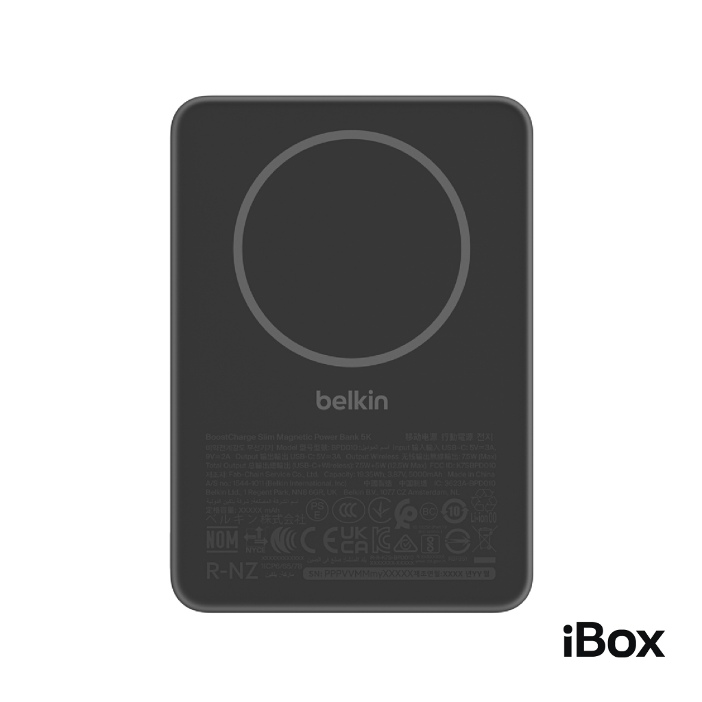 Belkin Boostcharge Magnetic Powerbank 5k - Black