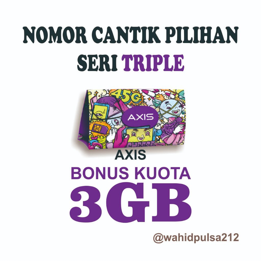 Nomor cantik Axis triple 000 999