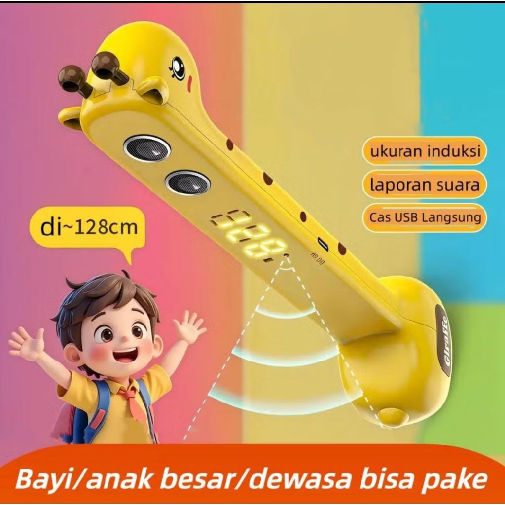 pengukur tinggi badan anak dan dewasa digital meteran, ukur tinggin badan