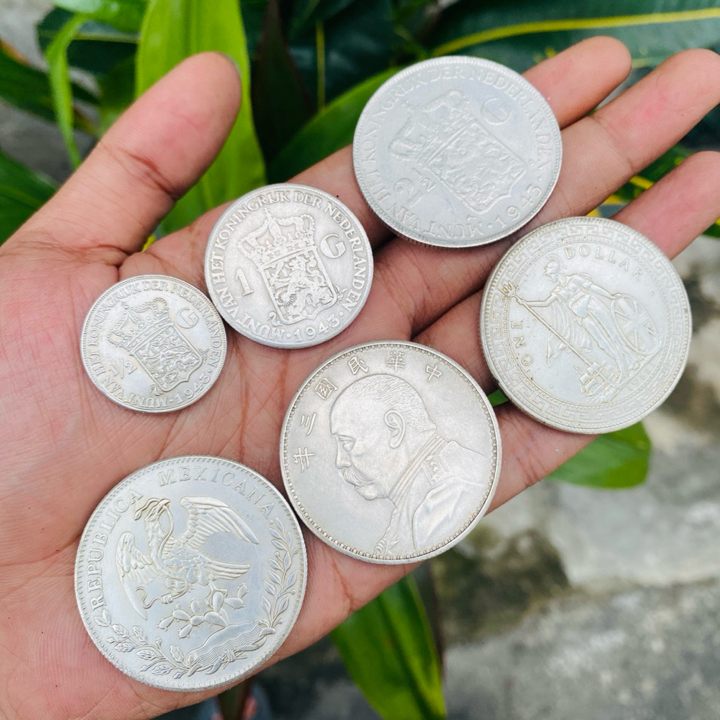 Terlaris Koin Kuno Silver Perak Netherland Belanda Wilhelmina 2 1/2 Koin Perak Kuno