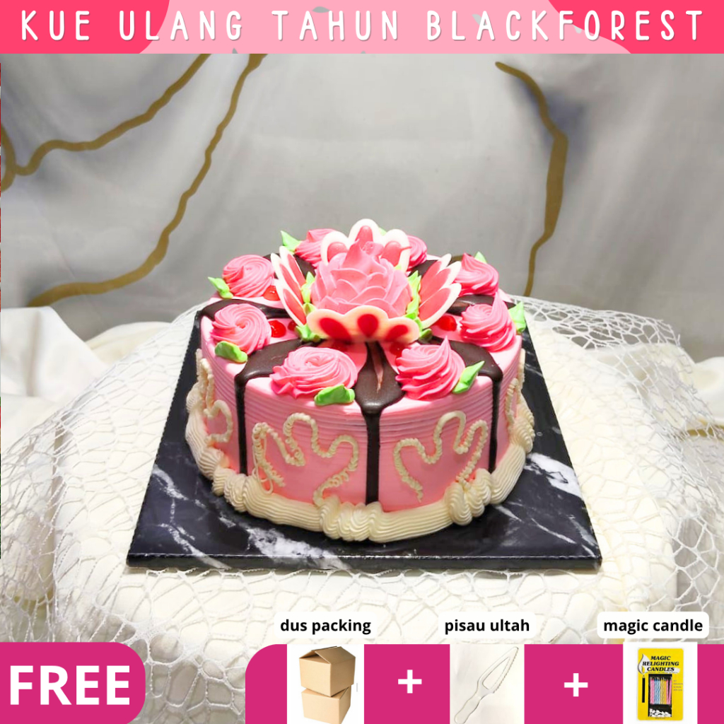 Korean Cake Bekasi / Kue Ulang Tahun / Birthday Cake / Blackforest / Kue Ultah / Blackforest Coklat