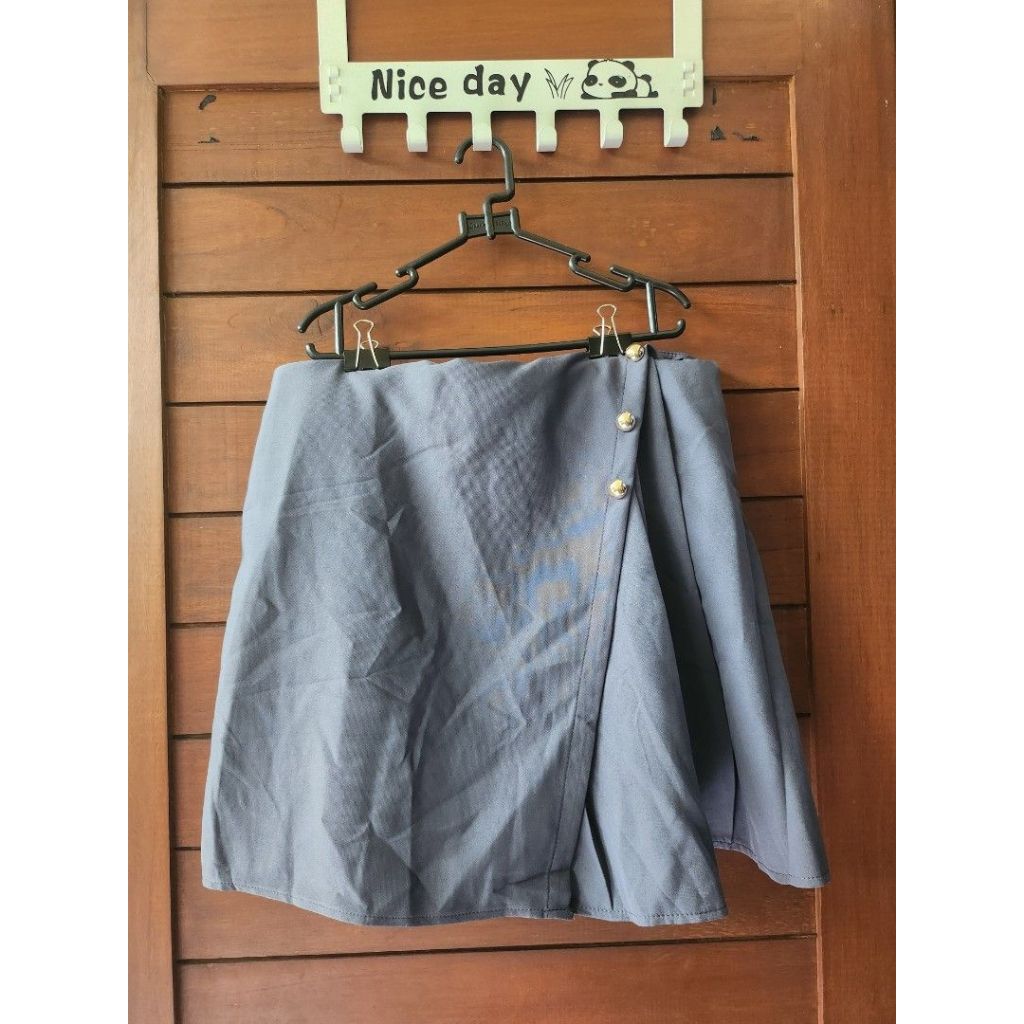 Skort Formal Rok Celana Big Size Plus Size Jumbo Grey