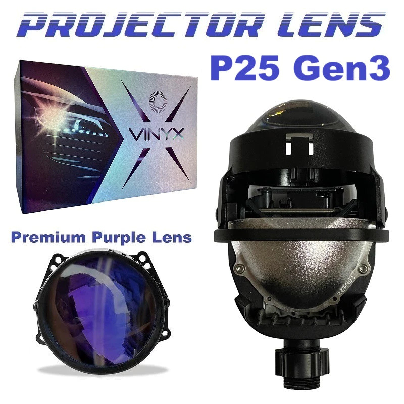 Lampu LED Projector Projie BiiLLED 2.5 Inchi Mobil Motor Vinyx P25 GEN 3