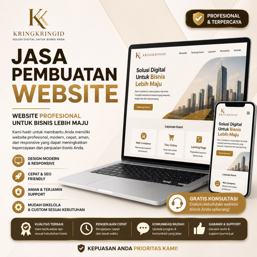 Jasa Bikin Website Profesional & SEO Friendly