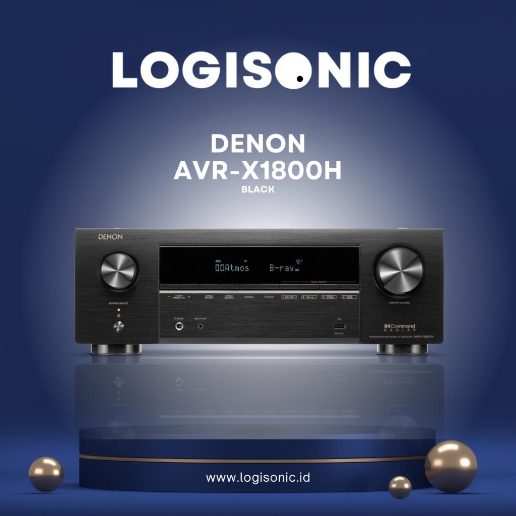 Denon AVR-X1800H Channel Dolby Atmos with HEOS Built-in X 1800H