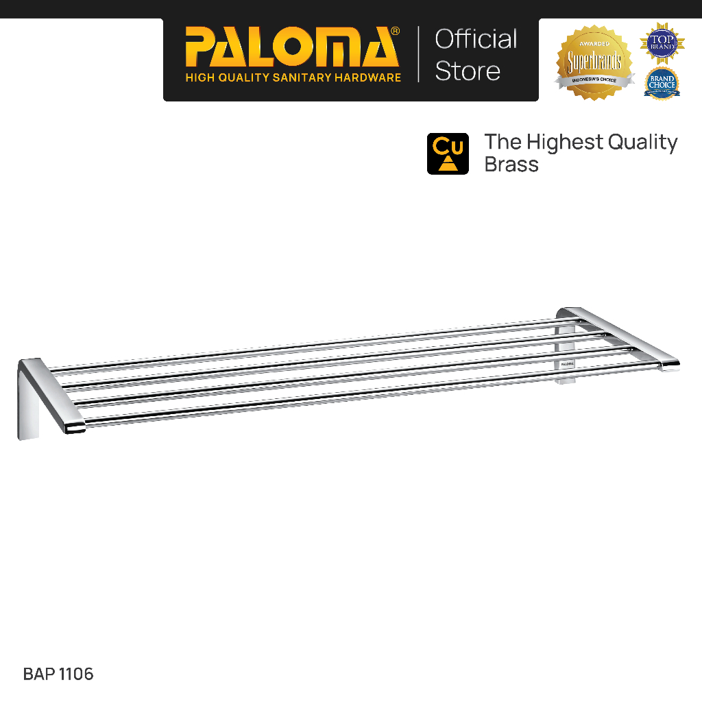 PALOMA BAP 1106 Rak Handuk Baju Gantungan Hanger Wall Dinding Kamar Mandi Brass Kuningan Stainless S