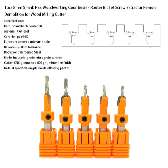 FF Router drill trimmer Pembuat drat baut kayu