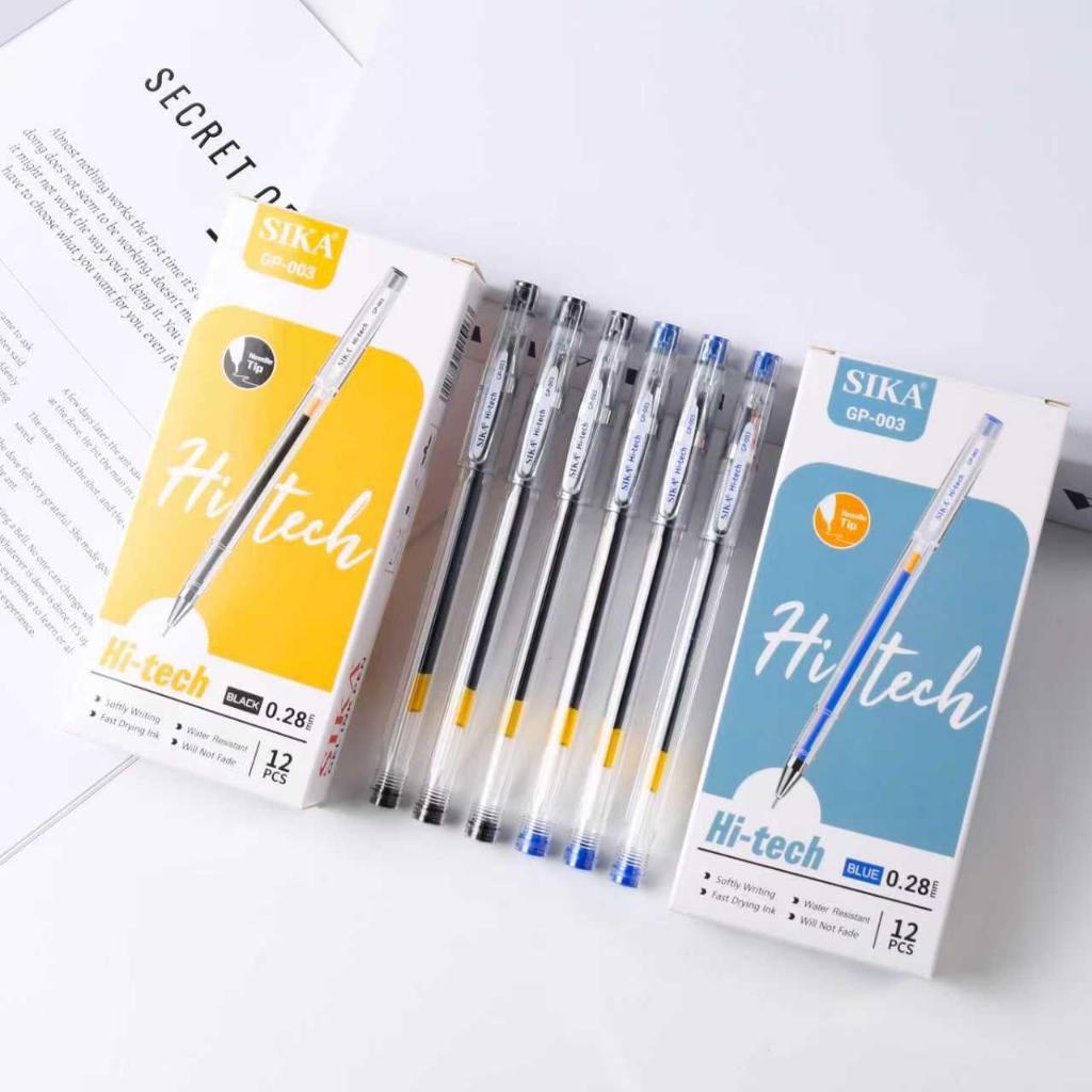 FANCY Pulpen Gel Hitech SIKA 0.28mm Isi 12 Pcs