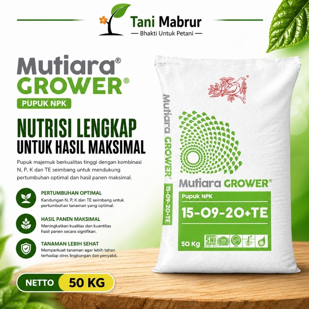 Mutiara Grower 50KG - Pupuk NPK Buah Original