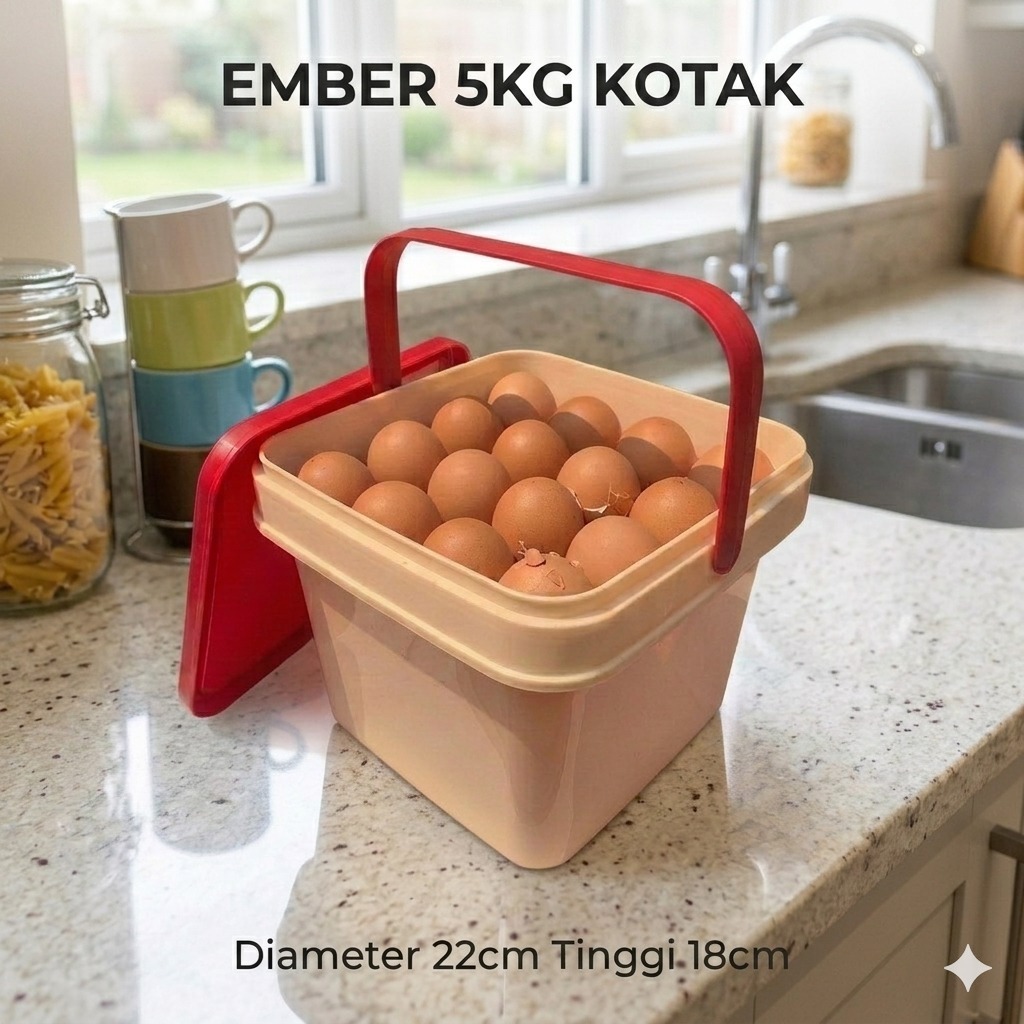 WARNA RANDOM ember bekas es krim 5kg kotak wadah telur 5kg ember bekas selai 5liter Plus Tutup