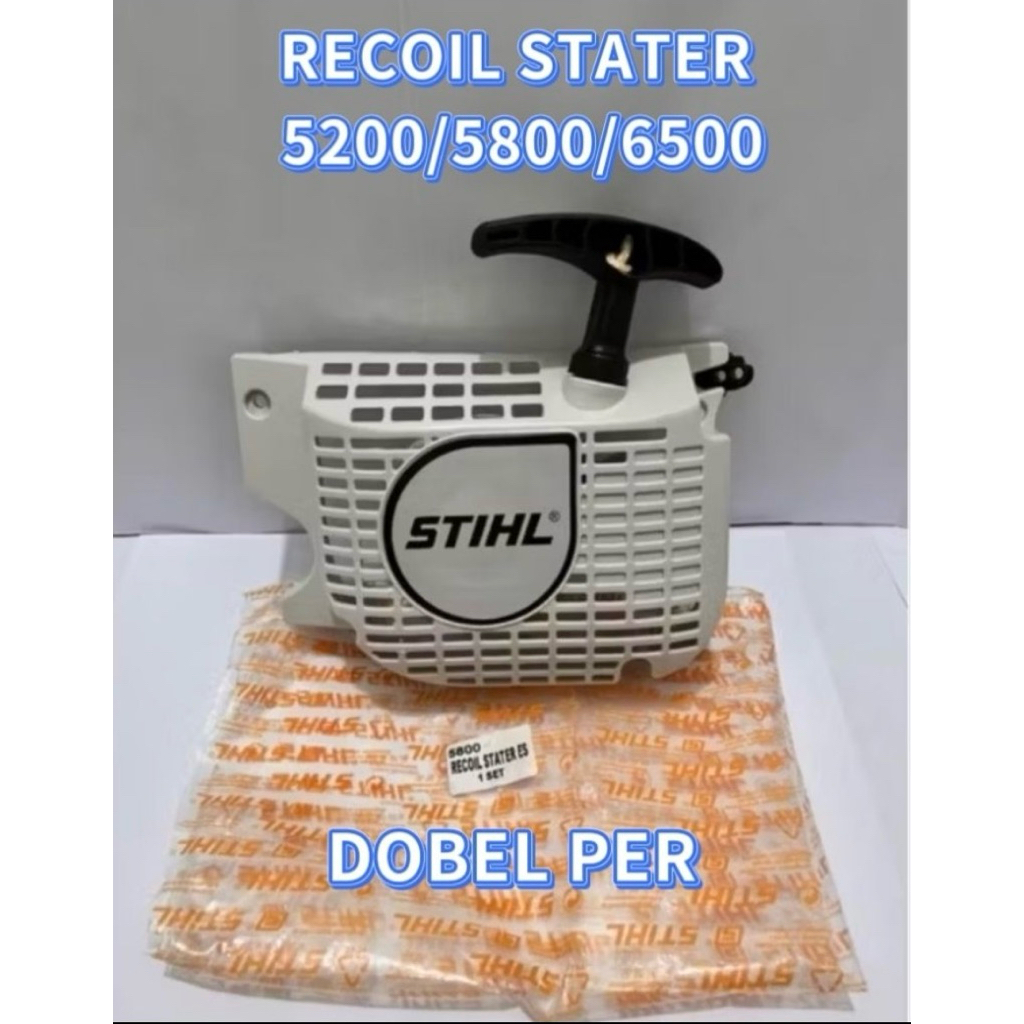 Recoil Stater / Tarikan Engkol Chainsaw 5200/5800/6500/7800 Doubel Per dan Recoil Starter/ Tarikan e