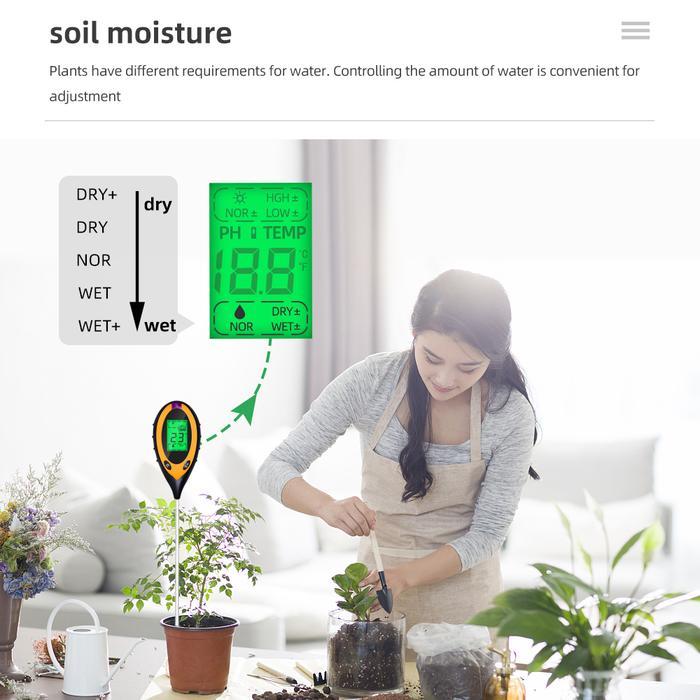 DIGITAL SOIL METER ANALYZER PH METER TANAH