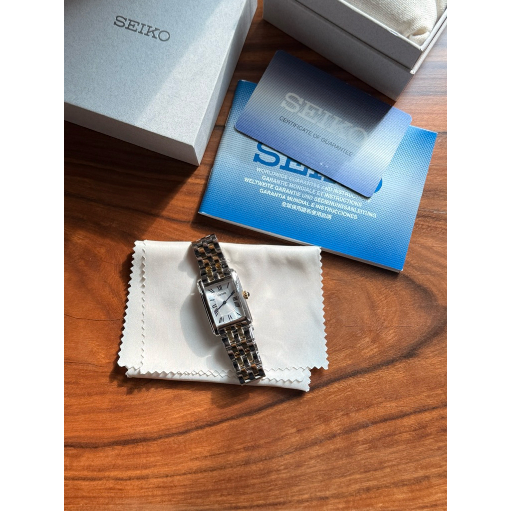 Seiko Ladies Tank SWR087P1 Jual Murah Second Silver Emas