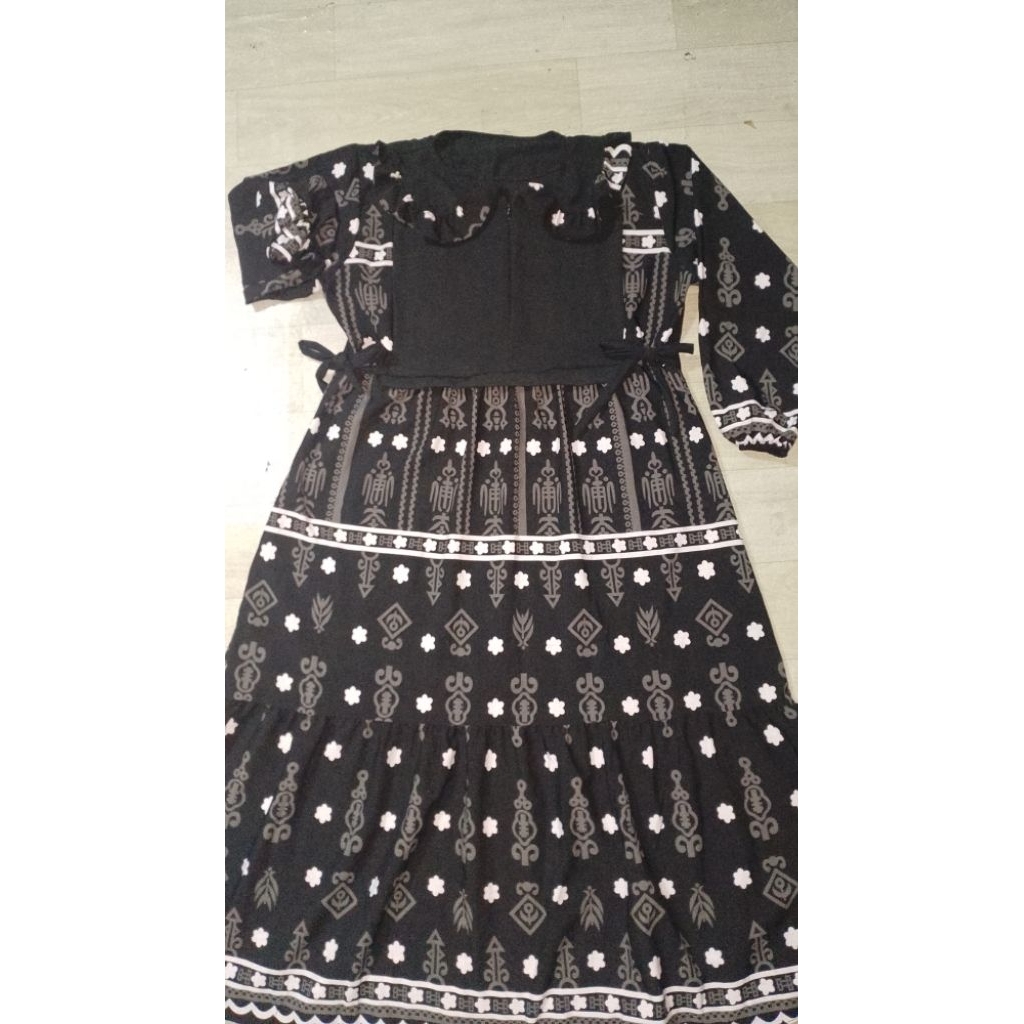 Gamis Wanita Rompi Motif Batik