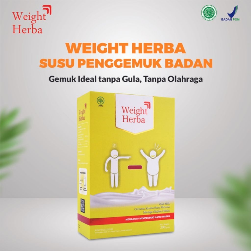 WEIGHT HERBA - Susu Herbal Bantu Menambah Bb Ideal Dan Meningkatkan Nafsu Makan