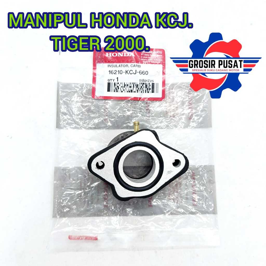 MANIPOL HONDA KCJ TIGER 2000 KARET MANIPOL MOTOR TIGER 2000 INSULATOR ORI TIGER INTAKE MANIPOL TIGER