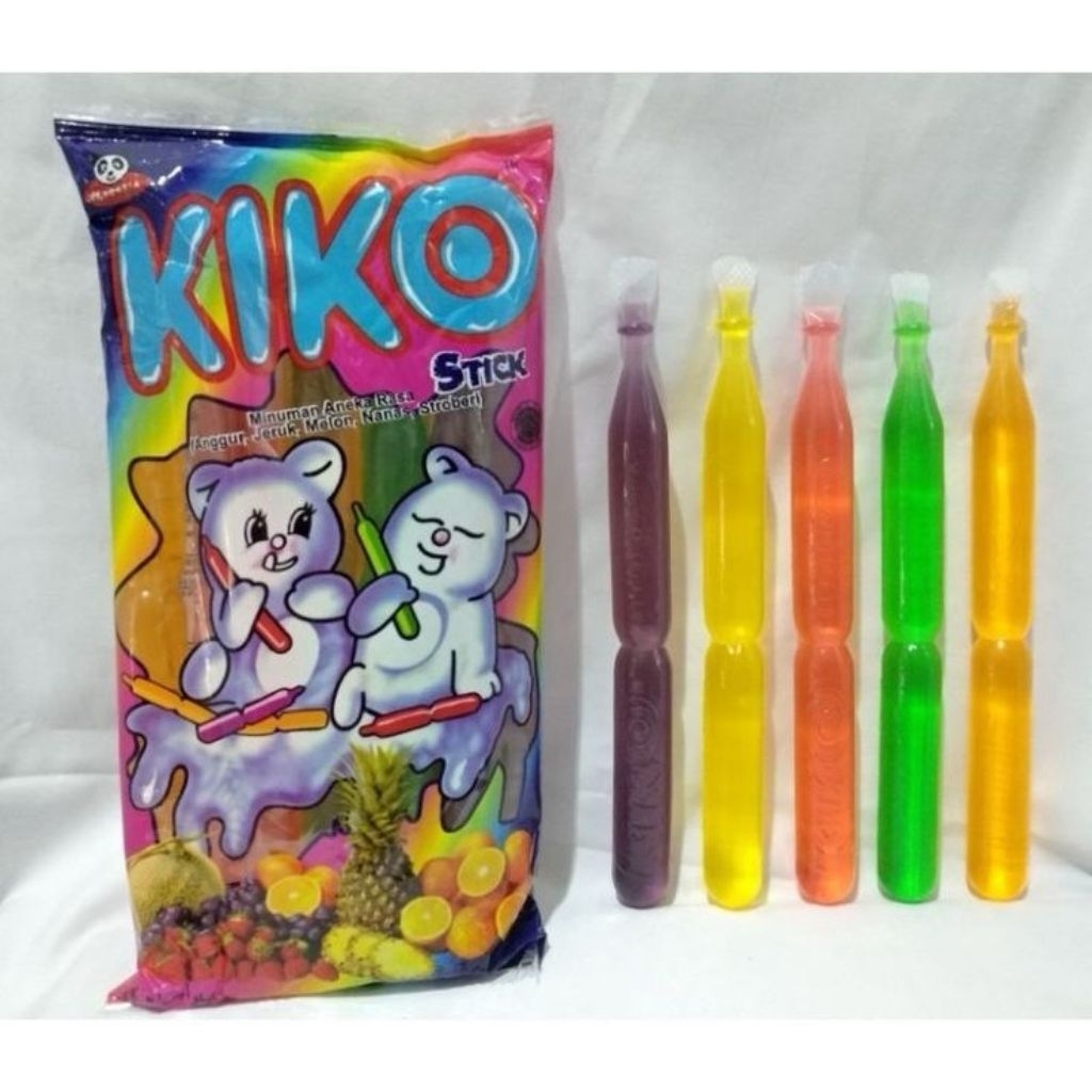 KIKO Es Stik Jelly - 10 Sticks, Rasa Buah Alami, Berserat Tinggi