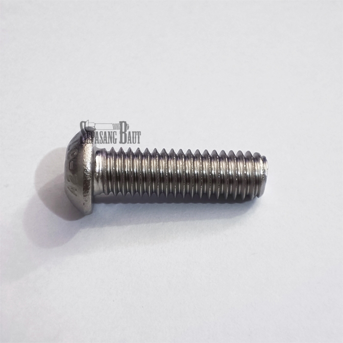 M8 x 80 Baut Button L Stainless 304 M8x80