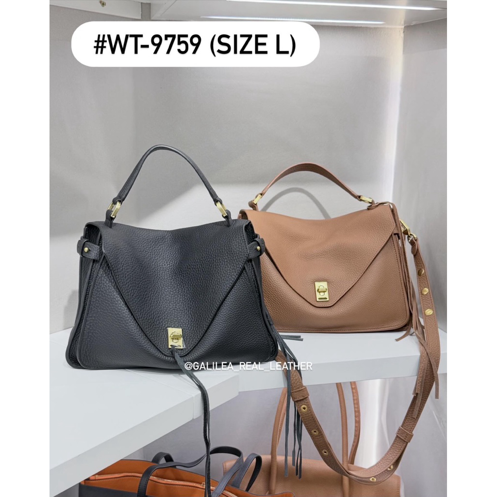 [GENUINE LEATHER] 9759 TAS TENTENG SELEMPANG WANITA